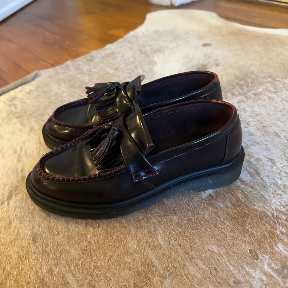 Dr Martens, Cherry red Tassel Loafers size 7